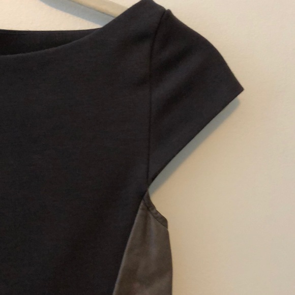 Alice + Olivia two tone grey leather dress - Picture 3 of 4
